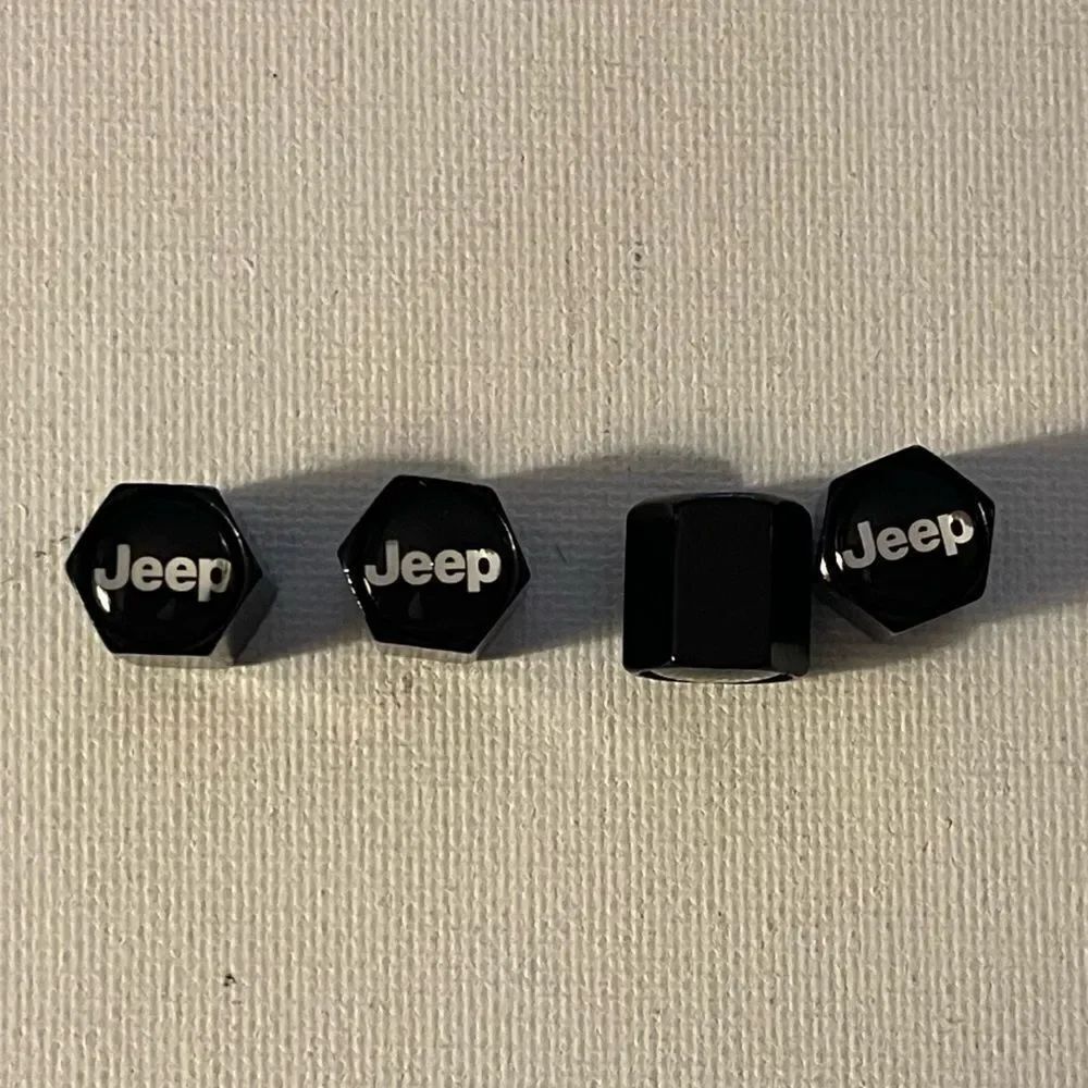 Jeep Valve Stem Caps in Black set of 4 NWT